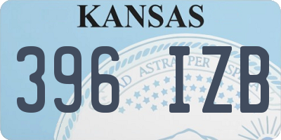 KS license plate 396IZB