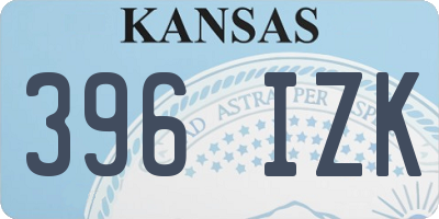 KS license plate 396IZK