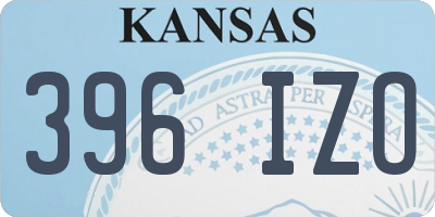 KS license plate 396IZO