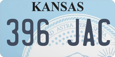 KS license plate 396JAC