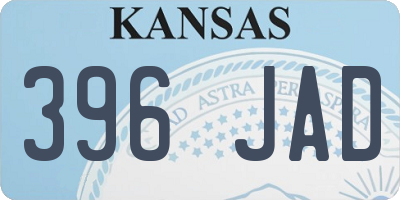 KS license plate 396JAD