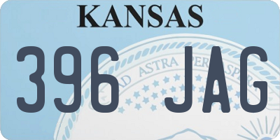 KS license plate 396JAG