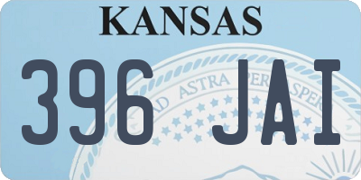 KS license plate 396JAI