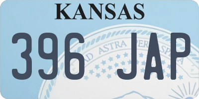 KS license plate 396JAP