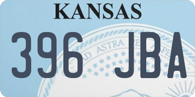 KS license plate 396JBA