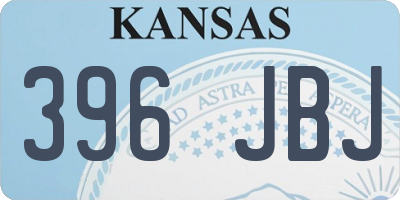 KS license plate 396JBJ