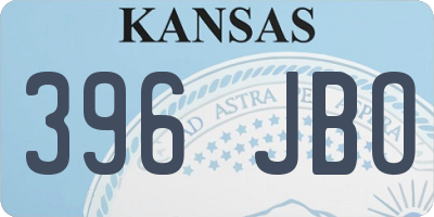 KS license plate 396JBO
