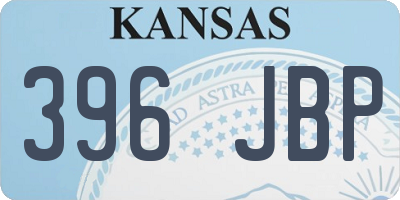 KS license plate 396JBP