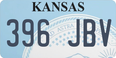 KS license plate 396JBV