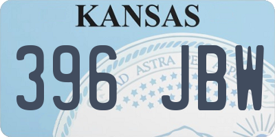 KS license plate 396JBW