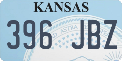 KS license plate 396JBZ