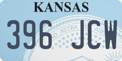 KS license plate 396JCW