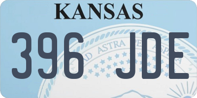 KS license plate 396JDE