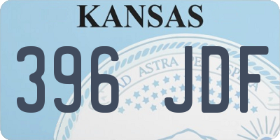 KS license plate 396JDF