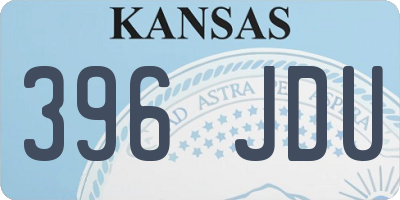 KS license plate 396JDU