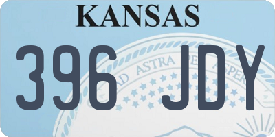 KS license plate 396JDY