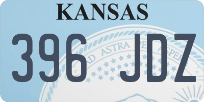 KS license plate 396JDZ