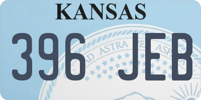 KS license plate 396JEB