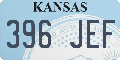KS license plate 396JEF