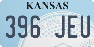 KS license plate 396JEU