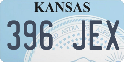 KS license plate 396JEX