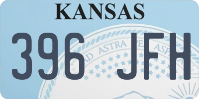 KS license plate 396JFH