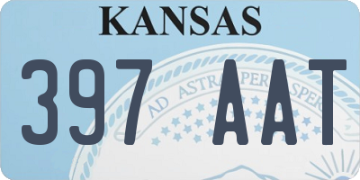 KS license plate 397AAT