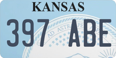 KS license plate 397ABE