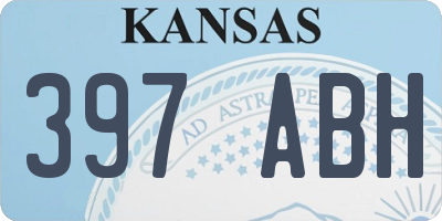 KS license plate 397ABH