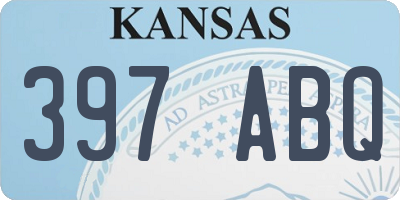 KS license plate 397ABQ