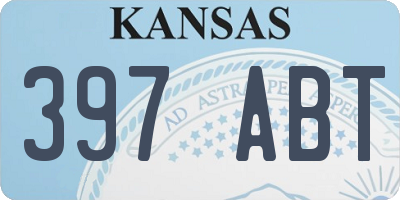 KS license plate 397ABT