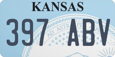 KS license plate 397ABV