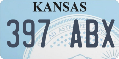 KS license plate 397ABX
