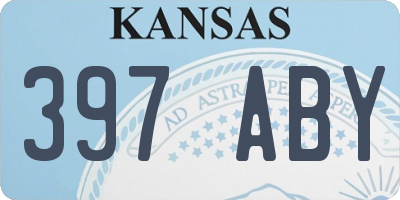 KS license plate 397ABY