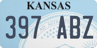 KS license plate 397ABZ