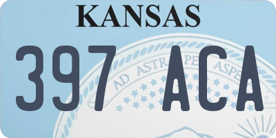 KS license plate 397ACA