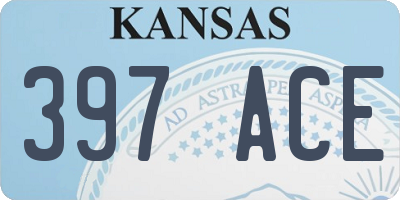 KS license plate 397ACE