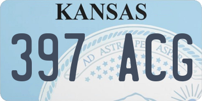 KS license plate 397ACG