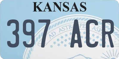 KS license plate 397ACR