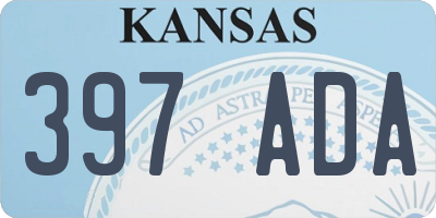 KS license plate 397ADA