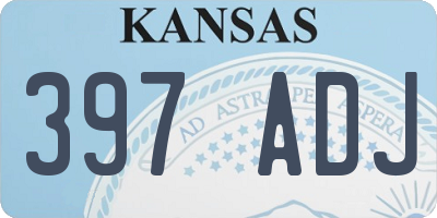 KS license plate 397ADJ