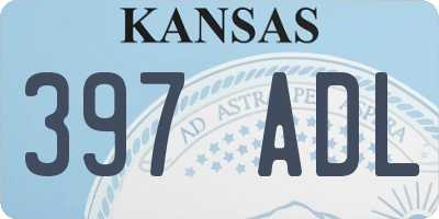KS license plate 397ADL
