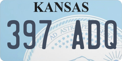 KS license plate 397ADQ