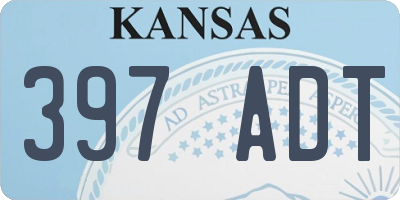 KS license plate 397ADT