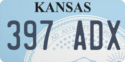 KS license plate 397ADX