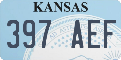 KS license plate 397AEF