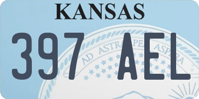 KS license plate 397AEL