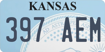 KS license plate 397AEM