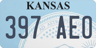 KS license plate 397AEO