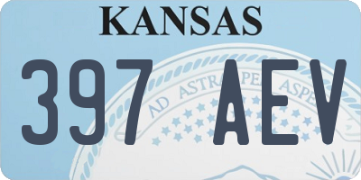 KS license plate 397AEV